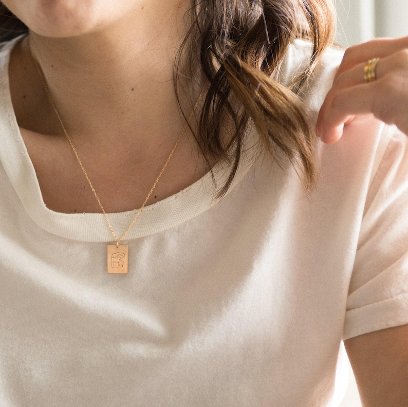 New Mom Necklace, Motherhood Necklace, Mama Pendant Necklace, Mother's Day Jewelry Gift | 14k Gold Fill, Sterling Silver image 6