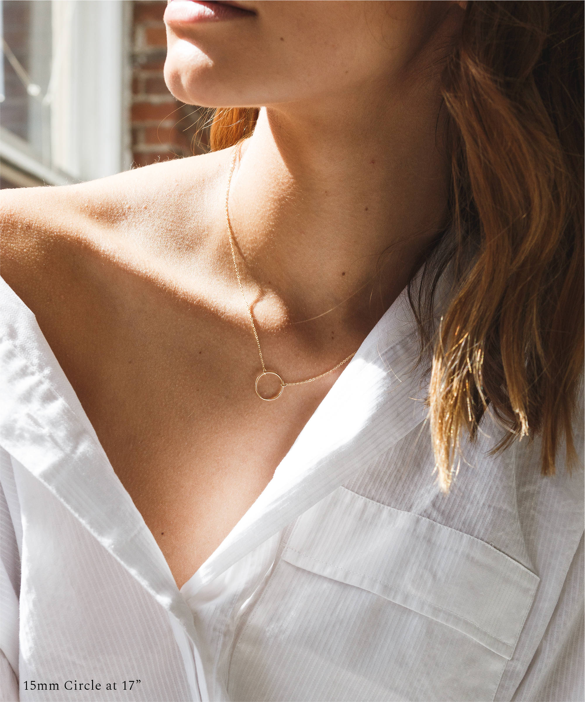 Minimal Dainty Circle Necklace Delicate 