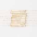 Custom Name Necklace, Personalized Nameplate Necklace, Coordinates Bar Necklace | 14k Gold Fill, Sterling Silver | LN140_35_H