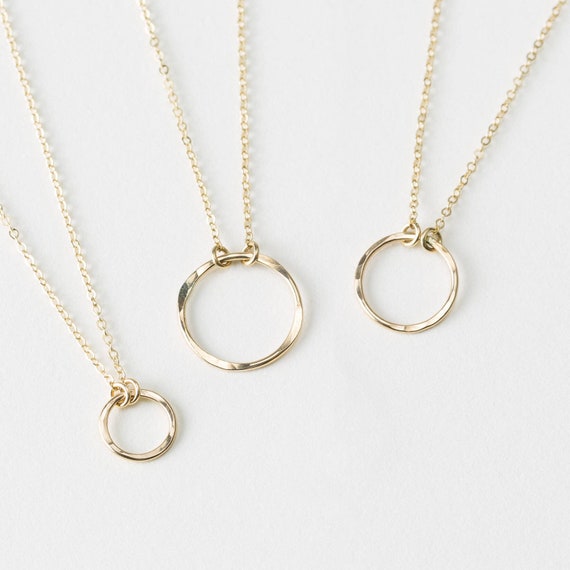 Karma Necklace Open Circle Necklace Symbolic Pendant Necklace