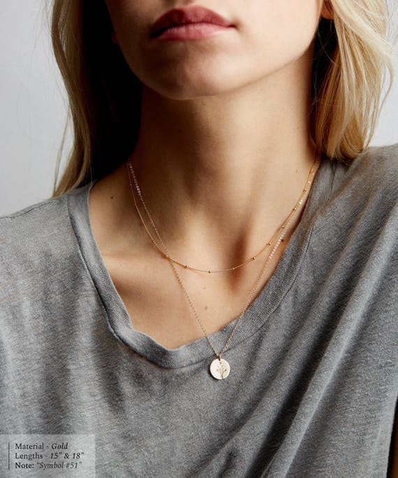 Dainty Layered Necklace Set of 2 Short 