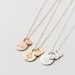 Personalized Disk Necklace with Tiny Initial Tags - Custom Kids Initials Gift for Mom - Gold, Silver or Rose - LN227 