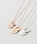 Personalized Disk Necklace with Tiny Initial Tags - Custom Kids Initials Gift for Mom - Gold, Silver or Rose - LN227 