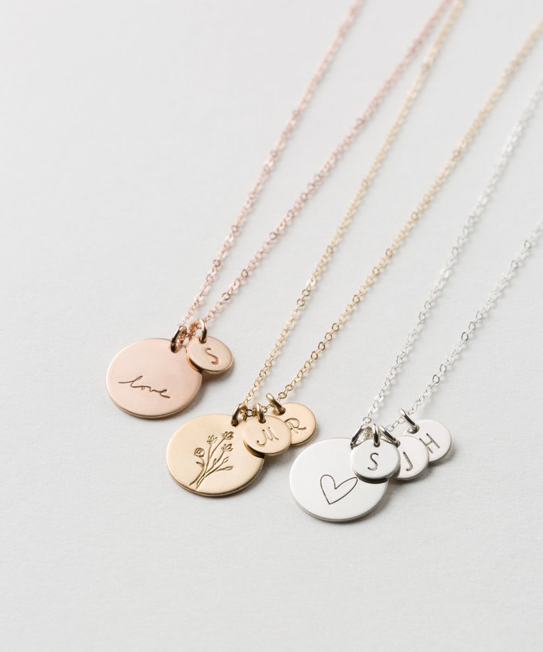 Necklace with kid initials Clearance
