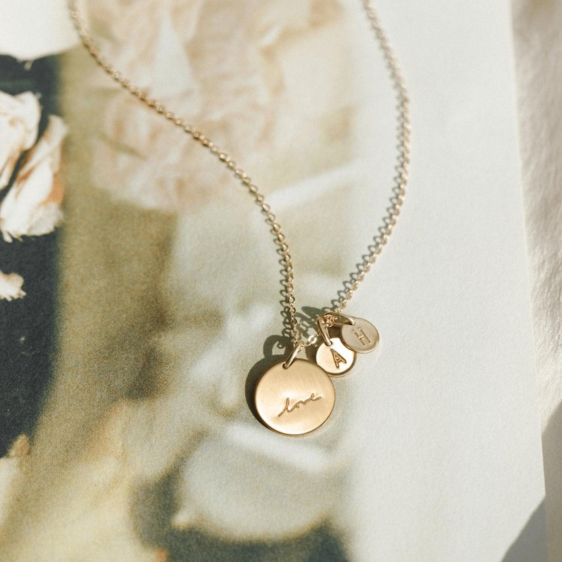 Mom Necklace with Kids' Initials, Personalized Motherhood Gift, Layered Initial Necklace | 14k Gold Fill, Sterling Silver | LN227 image 2
