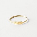 Personalized Bar Ring, Custom Name Ring, Initial Ring, Dainty Stacking Ring | 14k Gold Fill, Sterling Silver | LR450