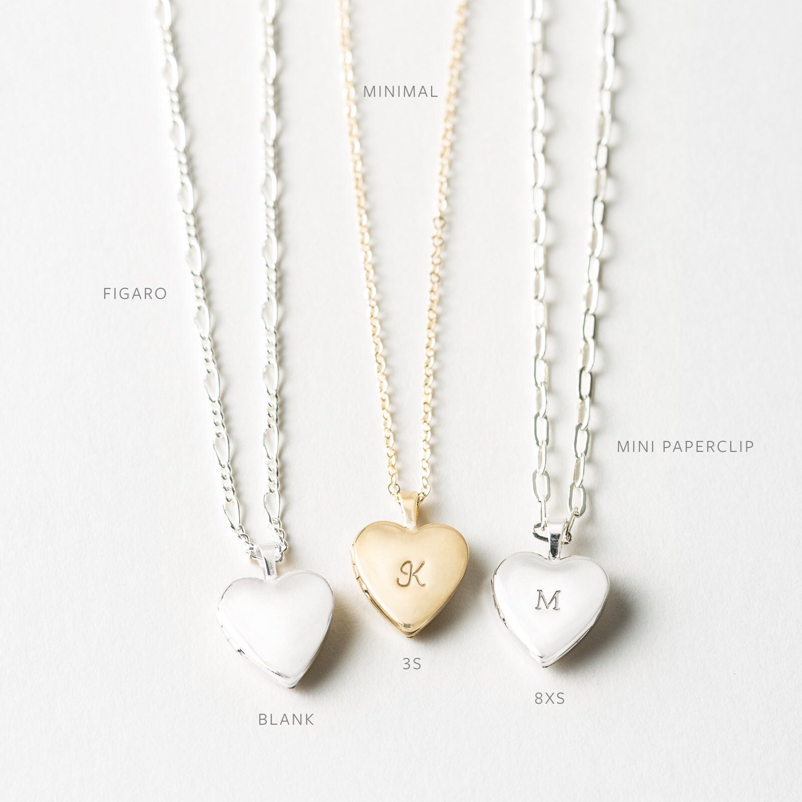 Dainty Silver Heart Locket Necklace with one or two keepsake pictures  inside