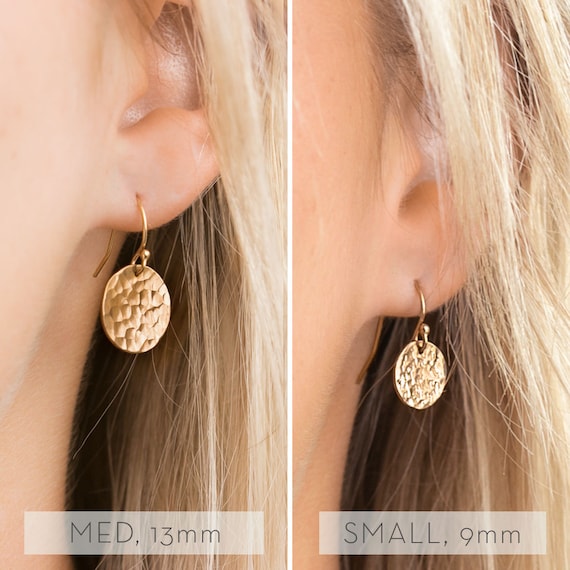hammered disk earrings