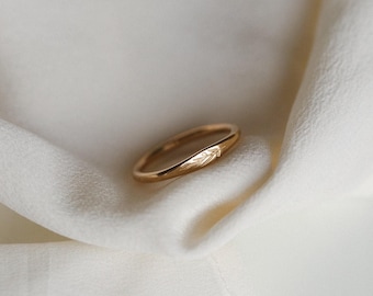 Olive Branch Signet Ring, Dainty Signet Ring, Slim Signet Ring, Botanical Stacking Ring | 14k Gold Fill, Sterling Silver | GRB_0512