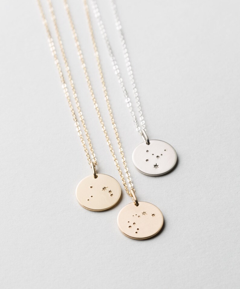 Minimal Constellation Necklace Custom Zodiac Gifts Gold Silver LN201 Girlfriends Sisters Simple Gift Idea for Friends