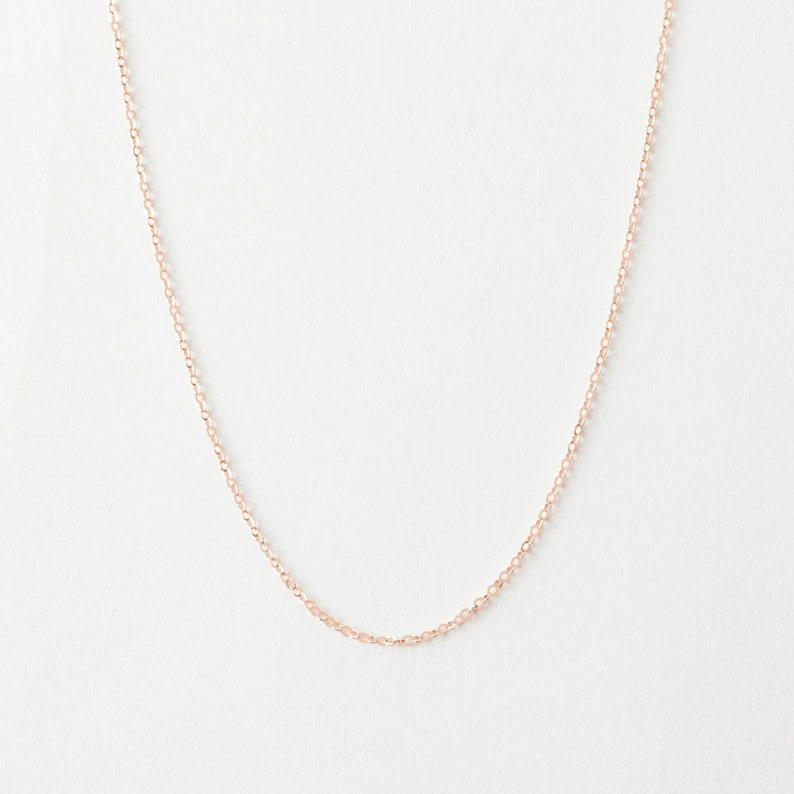 Dainty Chain Necklace, Simple Everyday Layering Chain, Sparkly Delicate Pendant Chain 14k Gold Fill, Sterling Silver, Rose Gold LN001 image 6