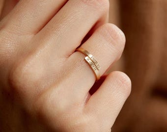 Personlig moderskapsring, anpassad wrapring, present till mödrar, syster, vänner | 14k guldfyllning, sterlingsilver | LR452
