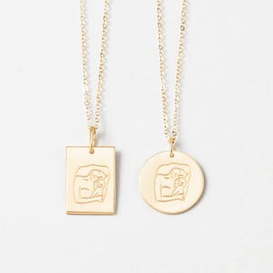 New Mom Necklace, Motherhood Necklace, Mama Pendant Necklace, Mother's Day Jewelry Gift | 14k Gold Fill, Sterling Silver image 1