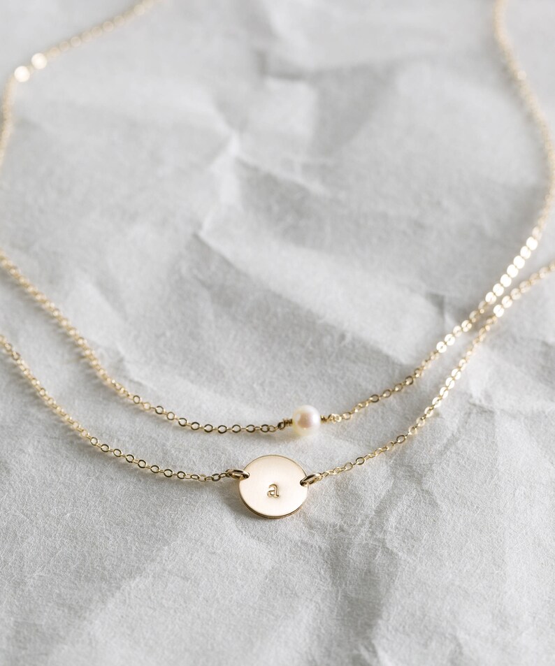 Personalized Jewelry Gift for Her 2 Dainty Necklaces Etsy