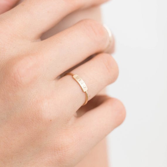 personalized bar ring