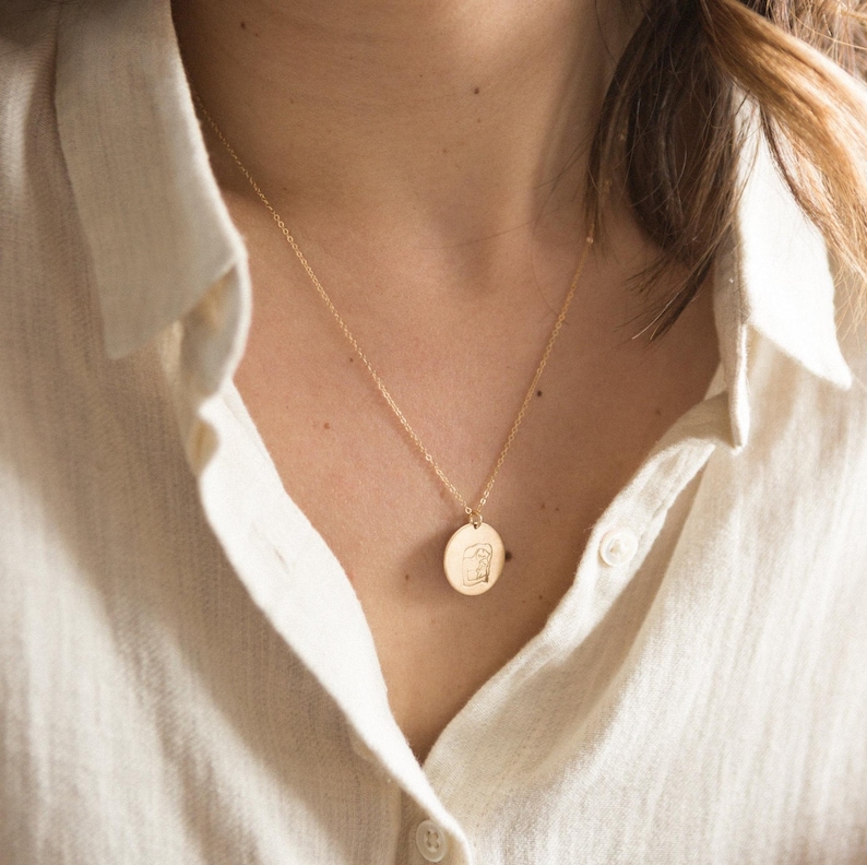 New Mom Necklace, Motherhood Necklace, Mama Pendant Necklace, Mother's Day Jewelry Gift | 14k Gold Fill, Sterling Silver image 2