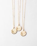 Celestial Initial Necklace, Galaxy Necklace, Personalized Star Necklace, Sun and Stars Necklace | 14k Gold Fill, Sterling Silver | LN213