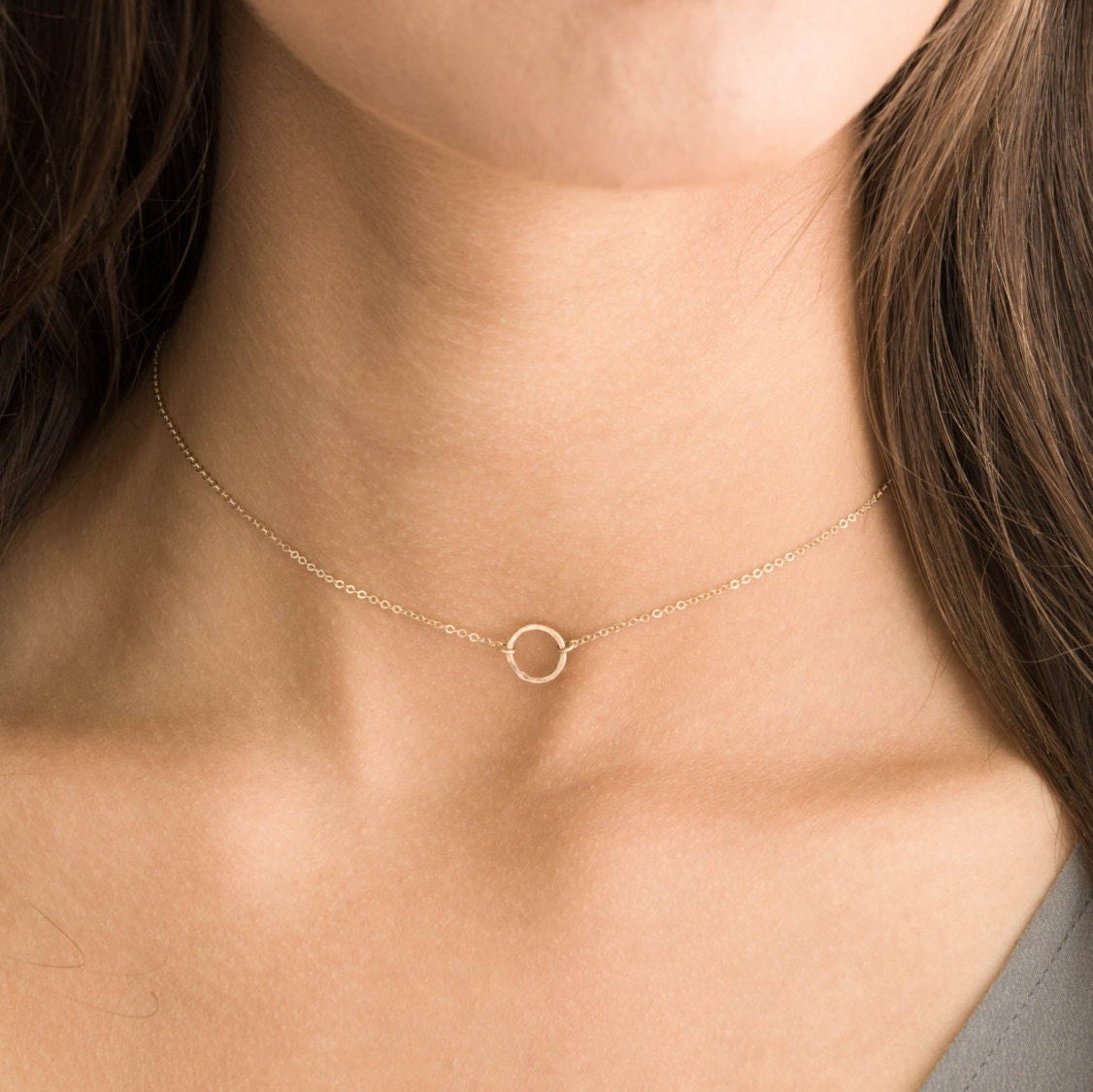 Choker circle necklace outlet