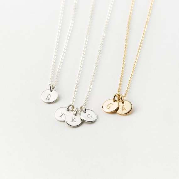 Mom necklace with deals initials