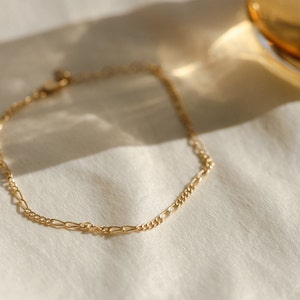 Dainty Figaro Chain Bracelet, Infinity Chain Bracelet, Minimal Layering Bracelet, Custom Chain 14k Gold Fill, Sterling Silver GBC_0026 image 8