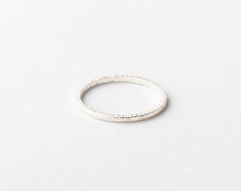 Silver Sparkle Stacking Rings, Dainty Shimmery Stacking Rings | Sterling Silver | GRB_0281