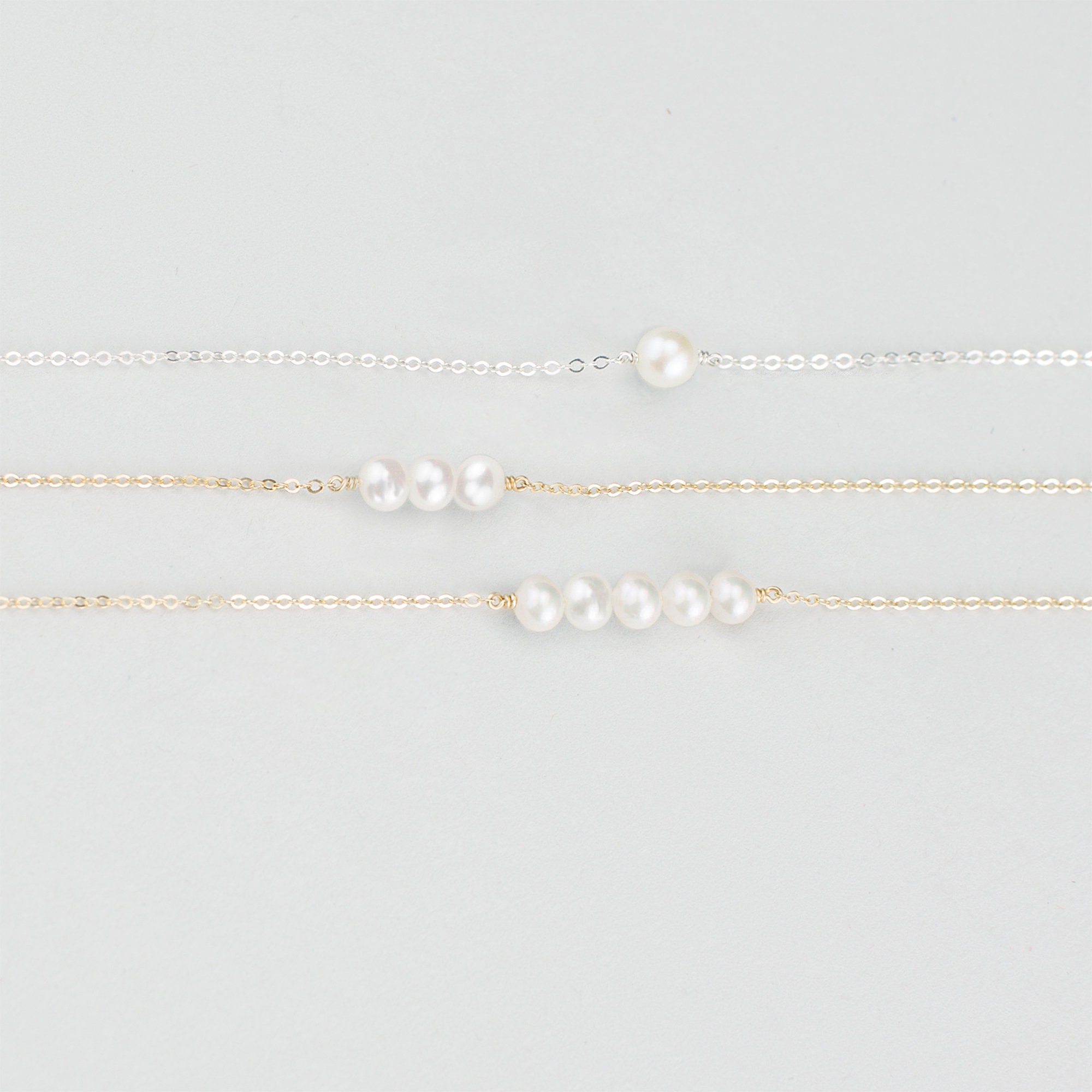 Pearl Necklace Choose 1-7 Pearls for a Meaningful Gift - Etsy UK