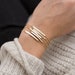 Personalized Bar Bracelet in Gold, Silver or Rose.  Dainty, Minimal, Stacking - LB130_30 