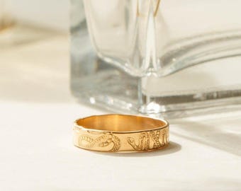 Snake Band Ring, Snake Stacking Ring, Snake Wedding Band, Snakes Band, 4mm Band Ring | 14k Gold Fill, Sterling Silver | GRB_0540