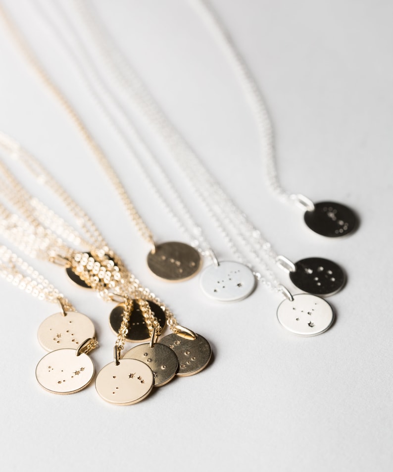 Minimal Constellation Necklace Custom Zodiac Gifts Gold Silver LN201 Girlfriends Sisters Simple Gift Idea for Friends
