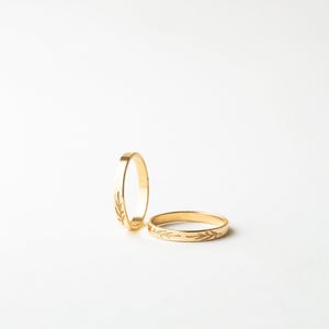 Olive Branch Band Ring, Olive Branch Wedding Band, Leaves Ring, Botanical Ring, Floral Ring | 14k Gold Fill, Sterling Silver | GRB_0528