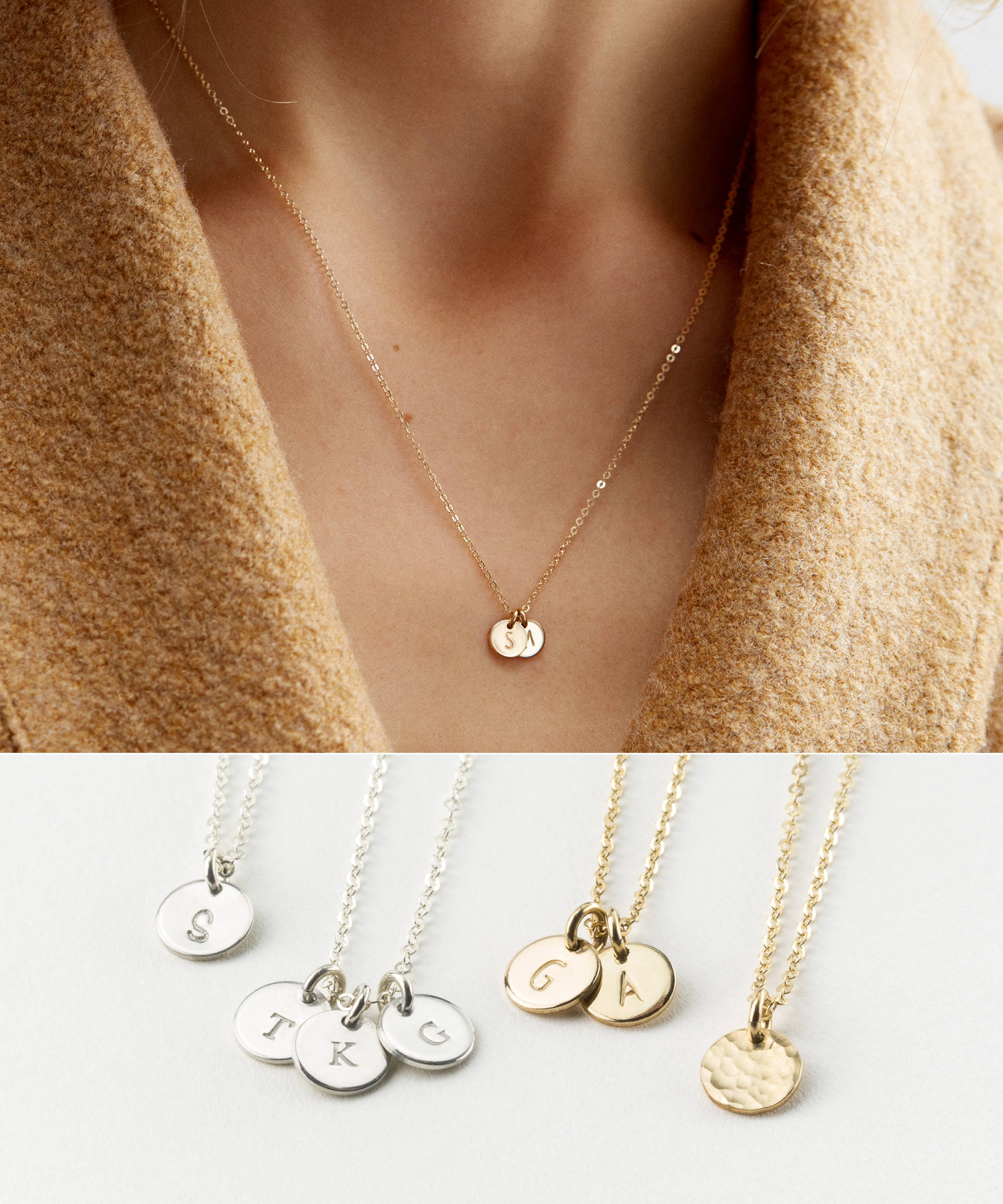 Custom Initial Necklace Mothers Necklace with Dainty Custom Etsy