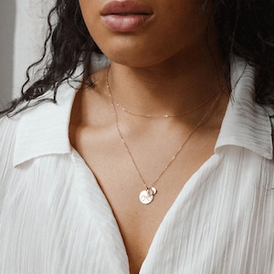 Mom Necklace with Kids' Initials, Personalized Motherhood Gift, Layered Initial Necklace | 14k Gold Fill, Sterling Silver | LN227 image 3