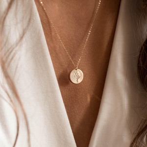 Joya ideal para regalar, collar con ramo de flores silvestres, collar con ramo floral / Oro laminado de 14k, plata de ley / LN209, LN213