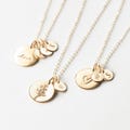 Mom Necklace with Kids' Initials, Personalized Motherhood Gift, Layered Initial Necklace | 14k Gold Fill, Sterling Silver | LN227