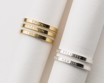 Personlig bandring, romersk siffrorring, anpassad namnring, elegant initialring | 14k guldfyllning, sterlingsilver | LR502_1.8