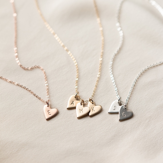Personalized Heart Necklace for Mom 