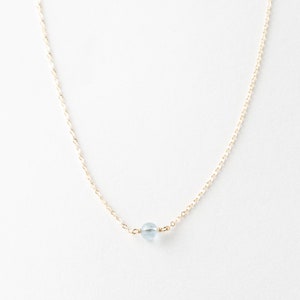 Dainty Birthstone Necklace, Gemstone Bracelet, Opal, Sapphire, Ruby, Emerald, Aquamarine 14k Gold Fill, Sterling Silver, Rose Gold LN630 image 3