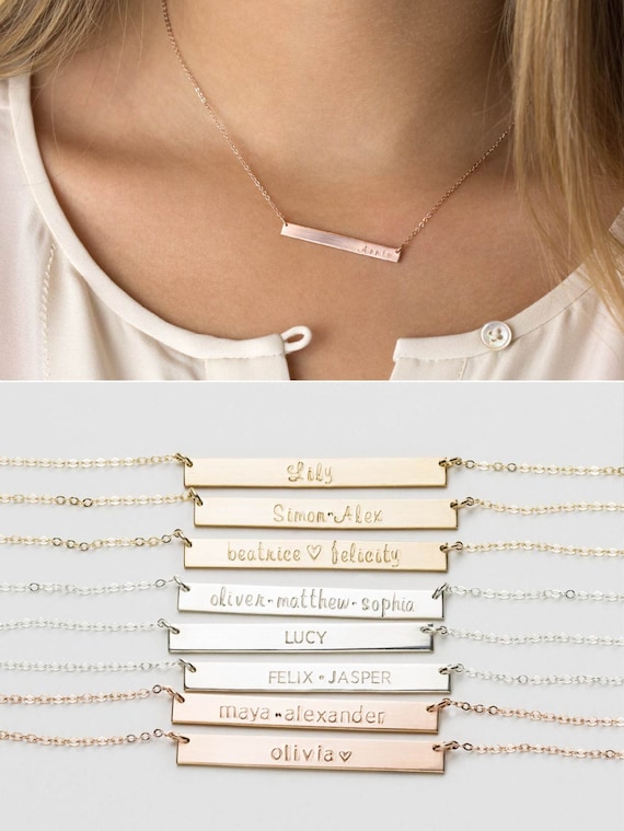 Mothers Necklace: Custom Kids Names 