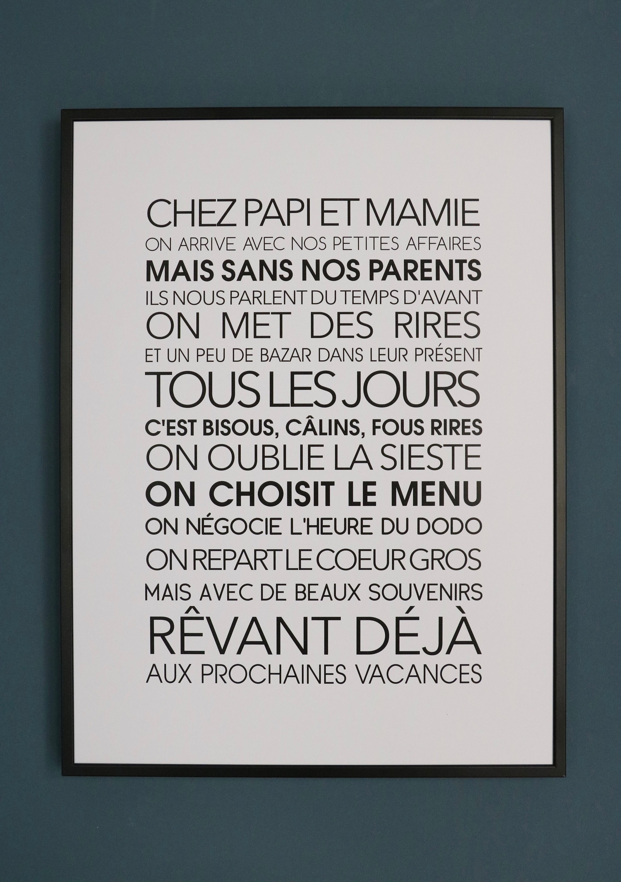 Affiche Exclusive Chez Papi et Mamie