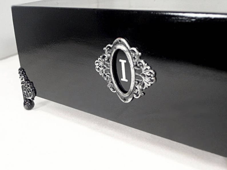 black silver square box