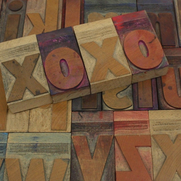 Large Wood Letterpress Letters. 3" Three Inch Lowercase Printing Blocks. Pick Your Letters.
