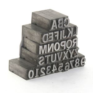 Vintage 18 pt Metal Letterpress Type Uppercase Letters and Numbers / Your Choice of Letters