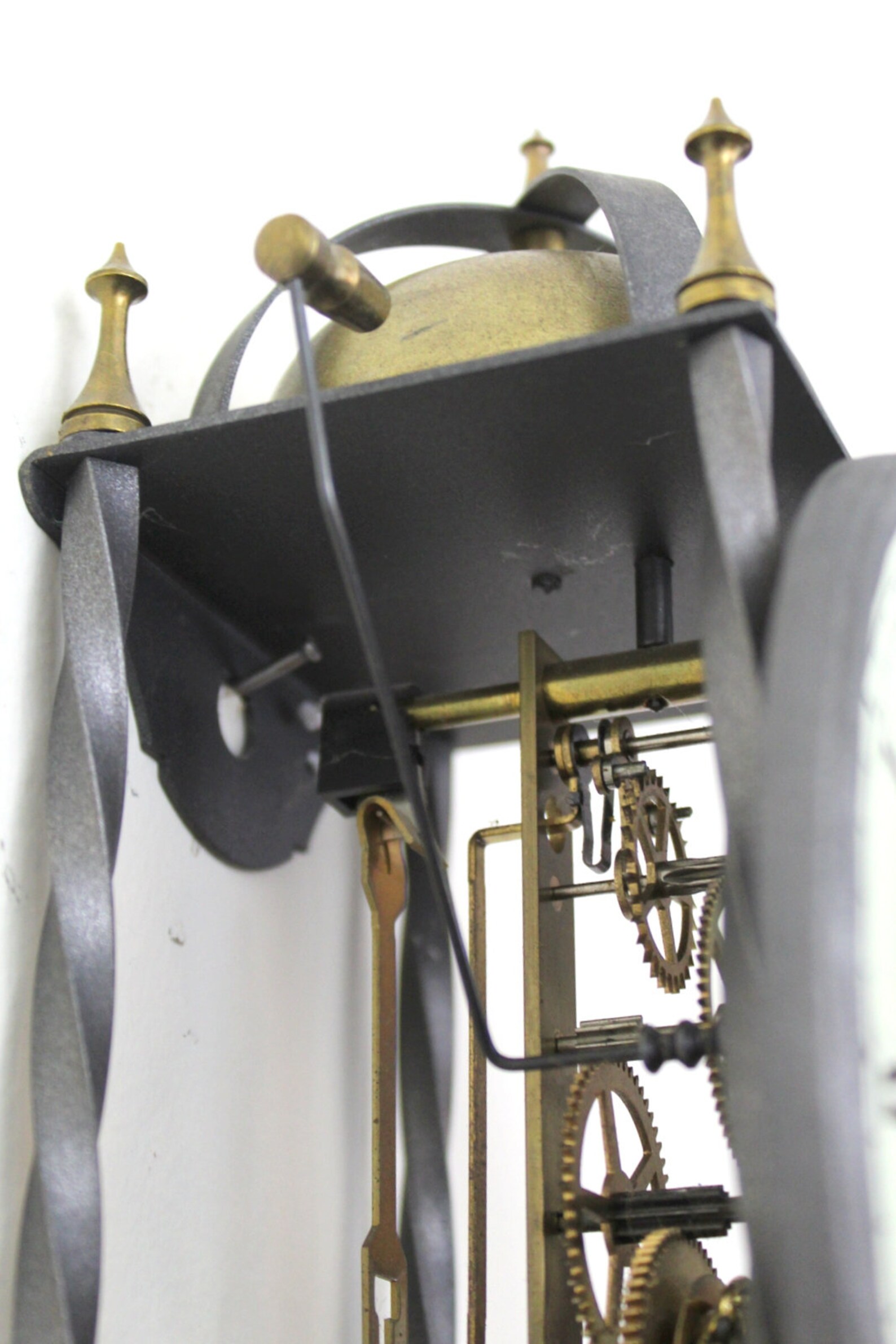 Vintage Skeleton Weight Driven 8 Day Clock with Enamel Face. Etsy