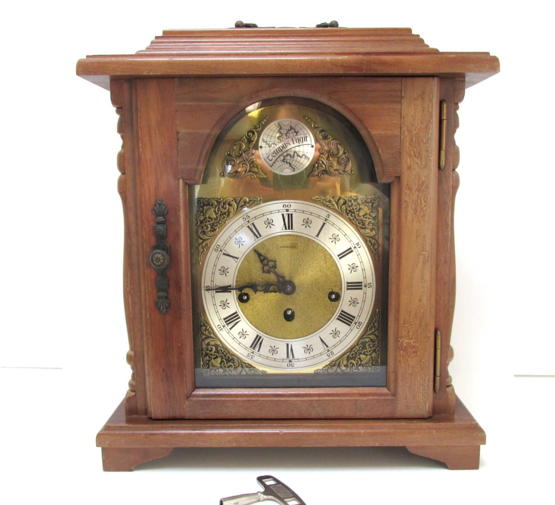 Mantle Clock Emperor Tempus Fugit Westminster Chime Key Wound Etsy