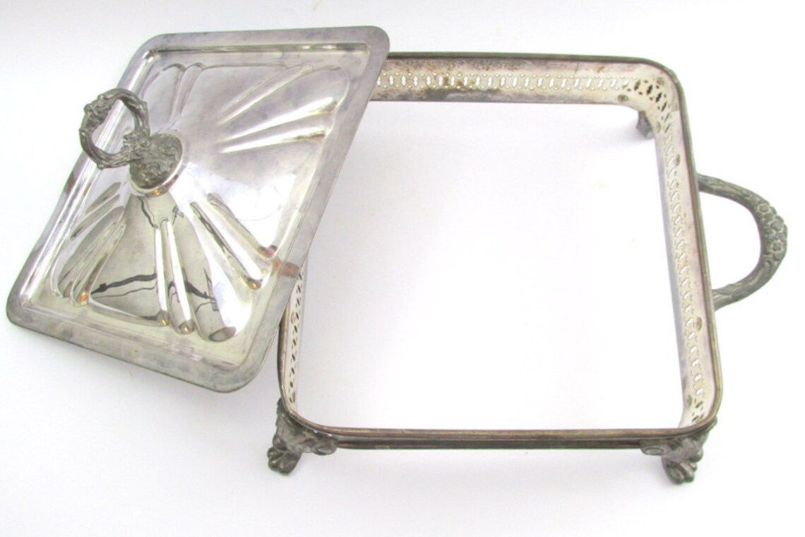 Vintage Silver Plated Casserole Holder with Lid Etsy