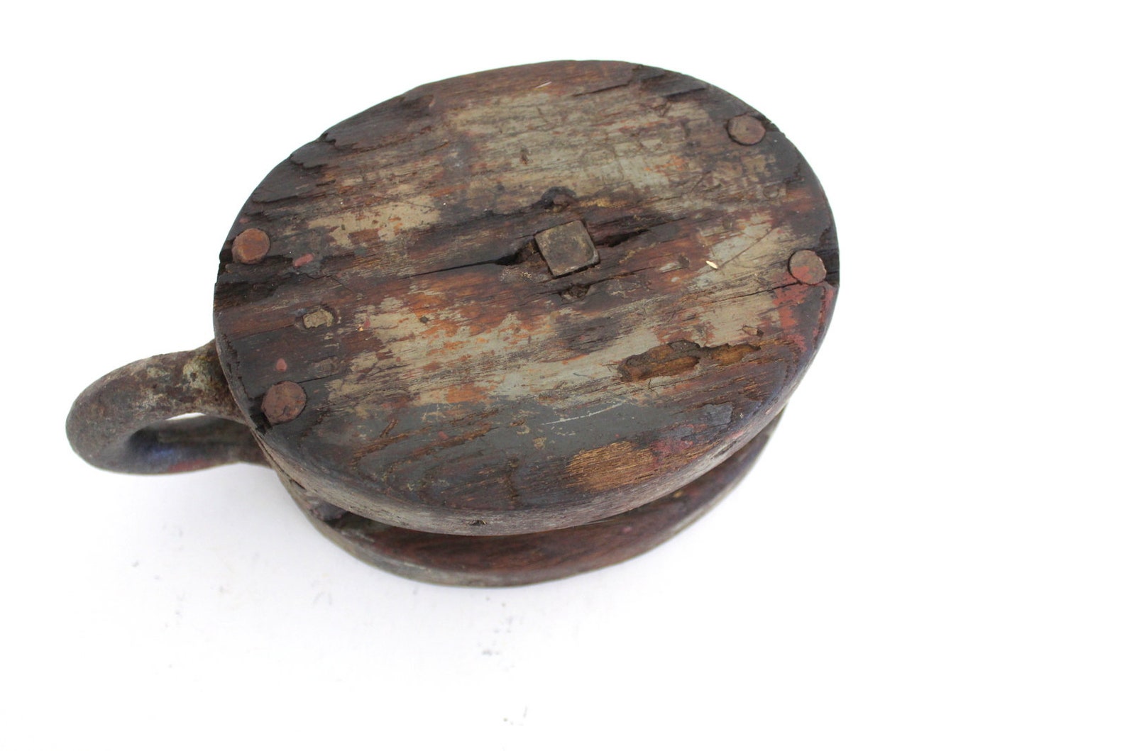 Antique Wooden Pulley. Industrial Block & Tackle. Man Cave | Etsy