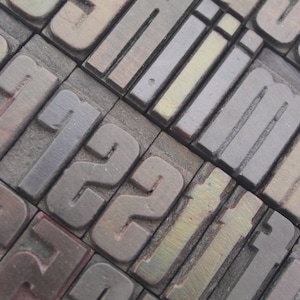 Wood Letterpress Printing Blocks. 1" Lowercase Letters and Numbers. Wood Type. Pick Your Letters for a Personalized Gift