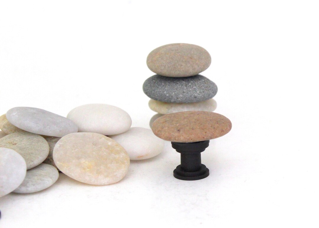 Stone Knobs. Small 1 All Natural Rock Knobs. Drawer Pulls
