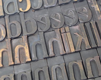 1 3/4" Wood Letterpress Letters. Antique Clarendon lowercase Letters. Pick your letters.