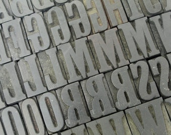 Wood Letterpress Letters. 1" Serif Uppercase Printing Blocks. Pick Your Letters for a Personalized Gift.